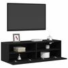 vidaXL TV Veggskap 2 pcs Svart eik 100 x 30 x 30 cm Konstruert tre