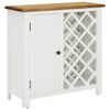 vidaXL Vinskap 80x32x80 cm heltre eik