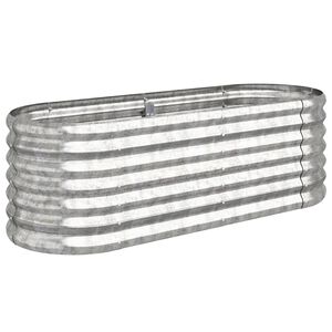 vidaXL H&oslash;ybed galvanisert st&aring;l 114x40x36 cm s&oslash;lv