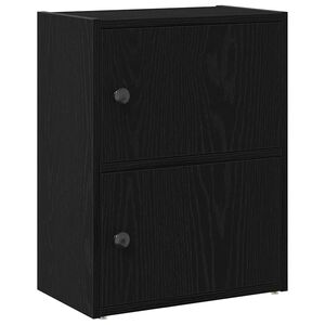 vidaXL Bokhylle svart eik 40x24x52 cm konstruert tre