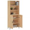 vidaXL Highboard sonoma eik 69,5x34x180 cm konstruert tre