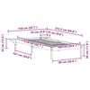 vidaXL Sengestamme med Sidebord Vokset Brun 100 x 210 cm Massiv furu