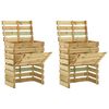 vidaXL Kompostkasse med lamelldesign 2 stk 80x50x100cm impregnert furu