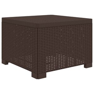 vidaXL 1-seters Hage Sofa Rattan Utseende PP Brun