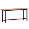 vidaXL Arbeidsbenk 180x55x81,5 cm heltre b&oslash;k og metall