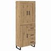 vidaXL H&oslash;yskap 2 pcs Artisan Eik 69,5 x 34 x 180 cm Konstruert tre