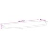 vidaXL Bordplate 140x60x3,8 cm oval heltre mango