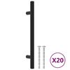 vidaXL Skaph&aring;ndtak 20 stk svart 128 mm rustfritt st&aring;l