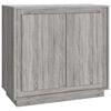 vidaXL Skjenk gr&aring; sonoma 80x34x75 cm konstruert tre