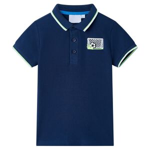 vidaXL Poloskjorte for barn marinebl&aring; 116