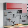 vidaXL Verktøyskab og Pegboard Sett 3 pcs Rød 100 x 25 x 115 cm Stål