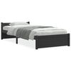 vidaXL Sengeramme svart heltre 90x200 cm