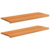vidaXL Vinduplanker 2 stk. Lys Brun 120 x 40 x 2 cm Massiv b&oslash;ketre