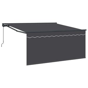vidaXL Uttrekkbar markise Antrasitt 350 x 250 cm