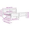 vidaXL Sengestamme med hodegjerde Svart 180 x 200 cm Massiv furu