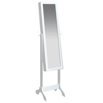 vidaXL Frittstående speil hvit 34x37x146 cm