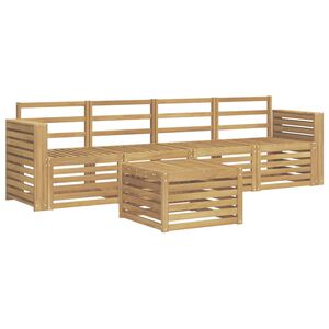 vidaXL Utend&oslash;rs sofa-sett 5 stk. Hvit Solid akasietre