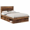 vidaXL Sengestamme med hodegjerde Gammelt tre 120 x 190 cm Massiv furu