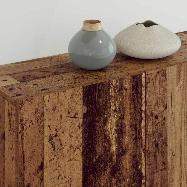 vidaXL TV Vegg-enhet Veggmontert 5 pcs Gamle tre Konstruert tre