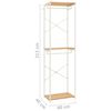 vidaXL Garderobe hvit og eik 60x40x213 cm metall og sponplate