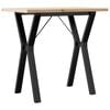 vidaXL Spisebord Y-ramme 80x50x75,5 cm heltre furu og st&aring;l