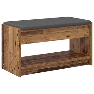 vidaXL Gangbenk Gammelt tre 83 x 38 x 45 cm