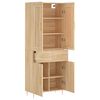 vidaXL Highboard sonoma eik 69,5x34x180 cm konstruert tre