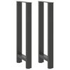 vidaXL Barbordben antrasitt 2 stk 40x(100-101) cm st&aring;l