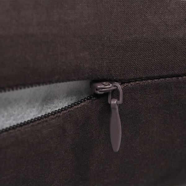 4 Brune putetrekk, bomull 40 x 40 cm