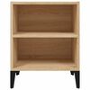 vidaXL Nattbord med metallben sonoma eik 40x30x50 cm