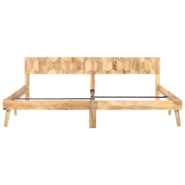 vidaXL Sengeramme heltre mango 200x200 cm