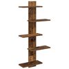 vidaXL Vegghengt Flytende Hylle Gammelt tre 48,5 x 15 x 101 cm