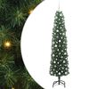 vidaXL Kunstig juletre med 300 LED gr&oslash;nn 210 cm PVC og st&aring;l og plast
