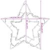 vidaXL Julelys stjernesilhuett 2 stk 50 LED varmhvit