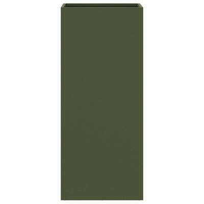 vidaXL Plantekasse olivengrønn 32x29x75 cm kaldvalset stål