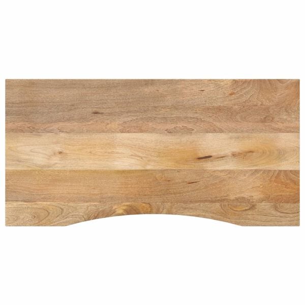 vidaXL Skrivebordsplate med kurve 110x50x2,5 cm heltre grovt mangotre