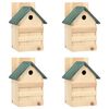 vidaXL Fuglehus 4 stk 23x19x33 cm gran
