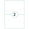 rillprint Selvklebende etiketter 210x148 mm 1000 ark hvit