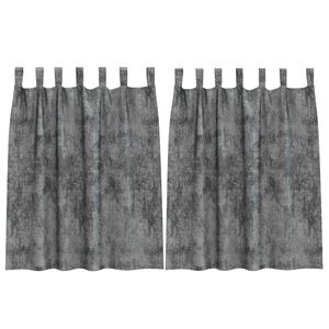 vidaXL Fløyel Gardiner med gardiner 2 pcs Grå 140 x 140 cm Fløyel