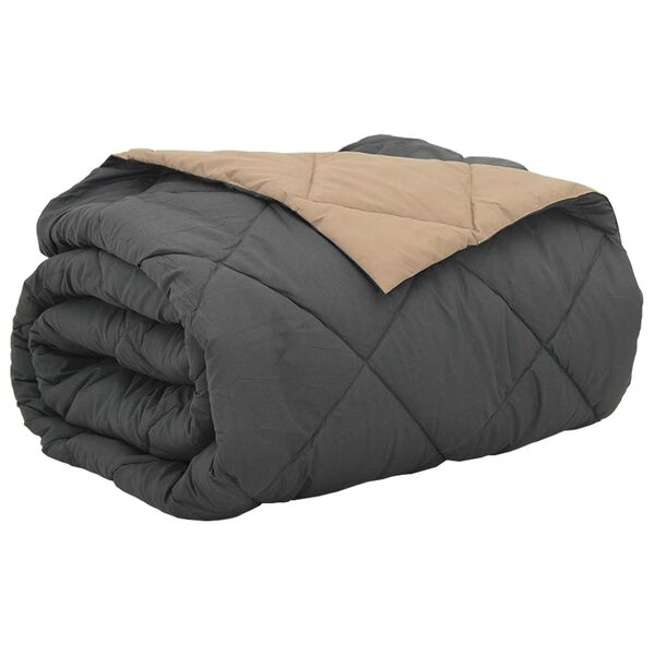 vidaXL Sommerdyne Antrasitt og Taupe 220 x 240 cm Mikrofiber