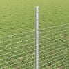 vidaXL Gjerde med stolpe s&oslash;lv 0,5 x 10 m St&aring;l