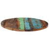 vidaXL Rund bordplate 60 cm 25-27 mm gjenvunnet heltre