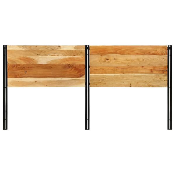 vidaXL sengegavl 200 cm heltre akasie og jern