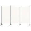 vidaXL Romdeler 3 paneler hvit 260x180 cm stoff