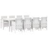 vidaXL Hage Spisegruppe 9 pcs Lysegr&aring; Polypropen