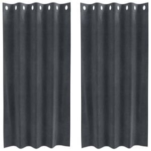 vidaXL Blendingsgardiner 2 pcs Lysegr&aring; 140 x 175 cm Fl&oslash;yel