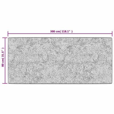 vidaXL Vaskbart teppe 80x300 cm sklisikker svart og hvit