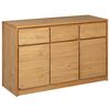 vidaXL Skjenk SAUDA eik 114x43x75,5 cm heltre furu