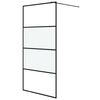 vidaXL Dusjvegg svart 100x195 cm halvfrostet ESG-glass