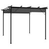 vidaXL Pergola med uttrekkbart tak antrasitt 3x3 m st&aring;l 180 g/m&sup2;
